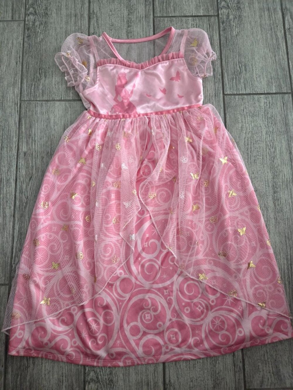 Wicked Glinda Toddler Girl Nightgown Pajamas Dress Pink Tulle XS 4/5